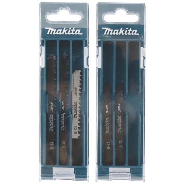 Hålsågssats - Makita - Sortiment A B-44410 - Svart färg - Komplett set - Precisionsverktyg