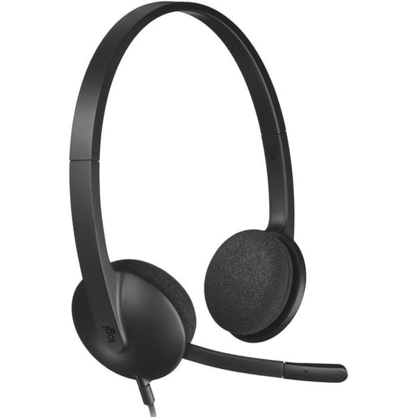 Hörlurar - Trådad - Logitech - H340 - USB - Antistörning - Svart