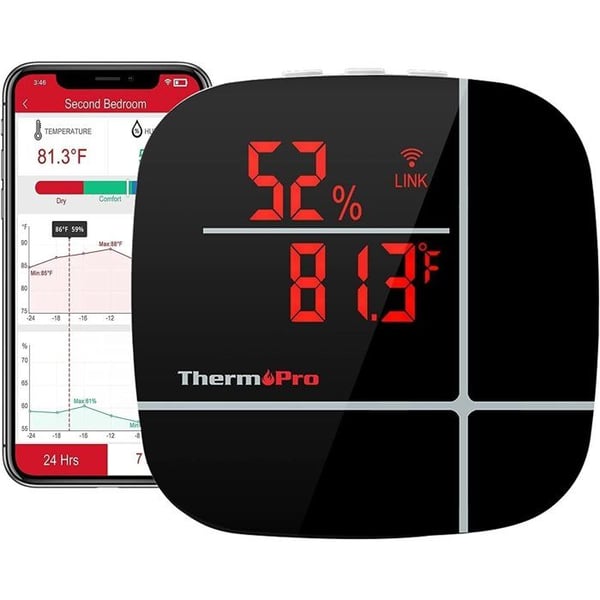 Väderstation - THERMOPRO - TP90 - WiFi 2.4GHz - Inomhus - Väderövervakning