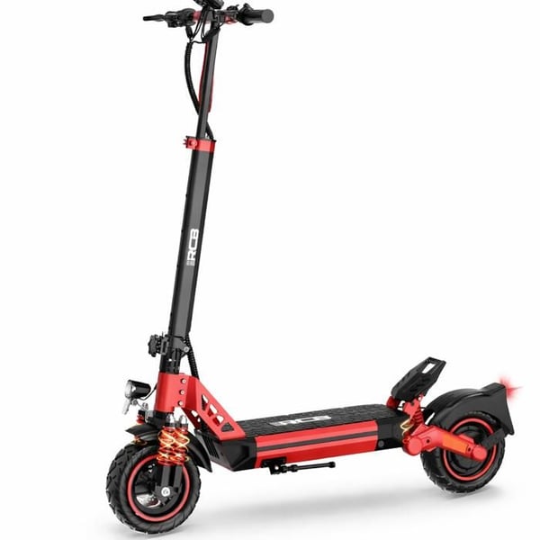 El-scooter D5 ABE 500W 48V 20.8Ah Räckvidd 100km Däck 10'' Dubbel skivbroms Fällbar med APP RCB Röd