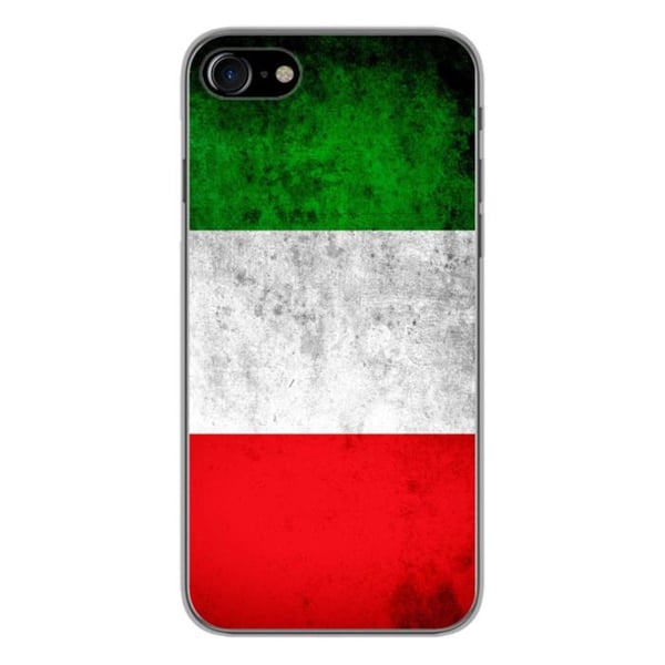 1001Coques - Silikonfodral kompatibelt med Apple iPhone 8 - Mönster italienska flaggan - Originaldesign tryckt i Frankrike