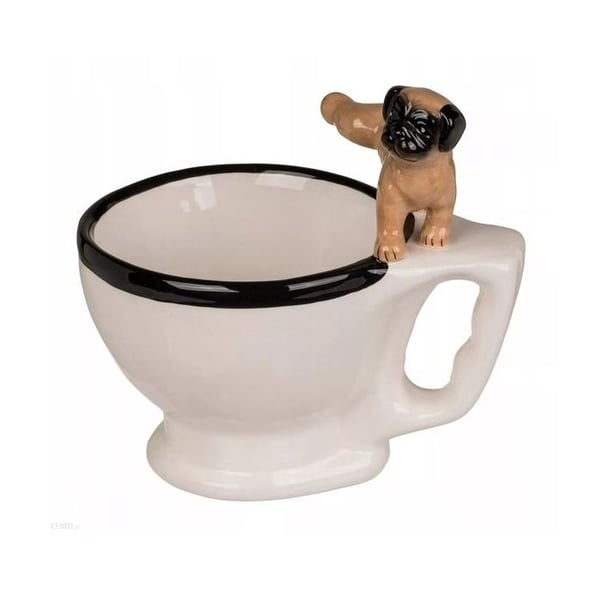 Original toalettskålsmugg med kissande hund
