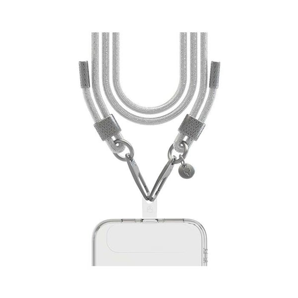 Bandolärtelefon - Force Case - Universell - Silver Paillette Snodd - Livstidsgaranti - Grå
