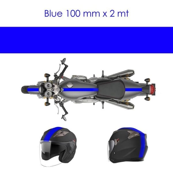 Tejpförande band - 4R QUATTROERRE.IT - 100 mm x 2 mt - Blå färg - Hög motståndskraft - Anpassning för motorcykel