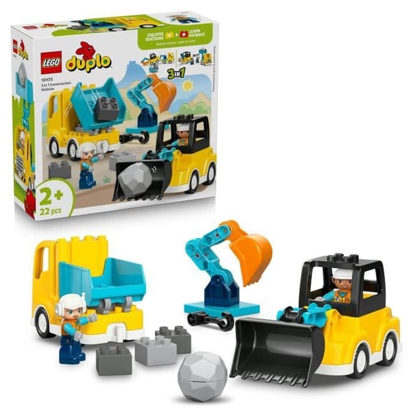 LEGO DUPLO Min By 10475 Byggepladser 3-i-1 - Interaktivt Spil fra 2 år