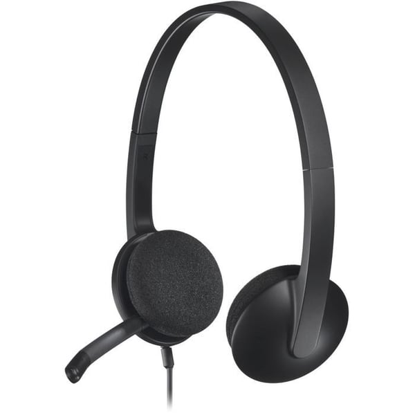 Hörlurar - Trådad - Logitech - H340 - USB - Antistörning - Svart