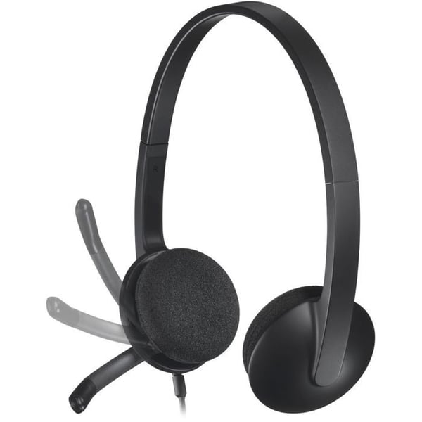 Hörlurar - Trådad - Logitech - H340 - USB - Antistörning - Svart