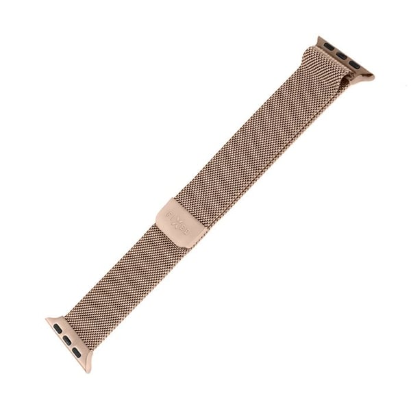 Armband av rostfritt stål FIXED Mesh kompatibel med Apple Watch 38-40 mm, roséguld