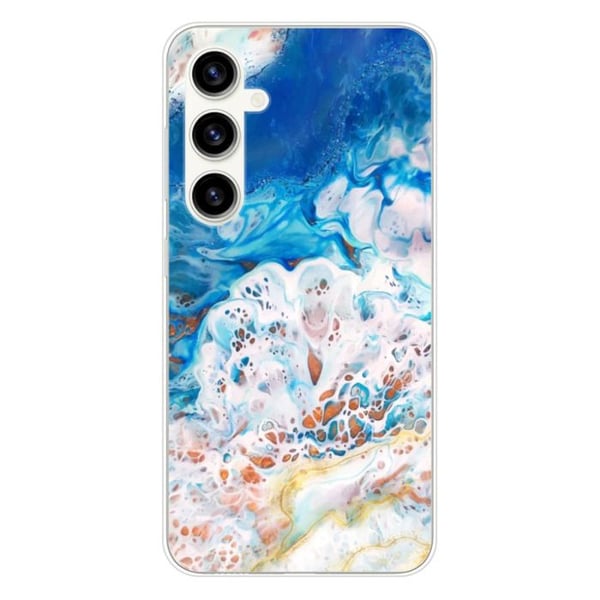 Tryckt silikonfodral som är kompatibelt med Samsung Galaxy S23 FE Ocean marmor