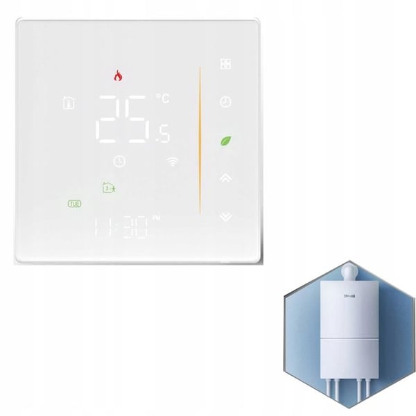 Intelligent termostat - Moes - Zigbee - Programmable - Svart - Röststyrning
