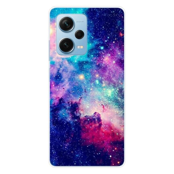 Silikonskal med tryck kompatibel med Xiaomi Redmi Note 12 Pro Plus Blå Galaxen