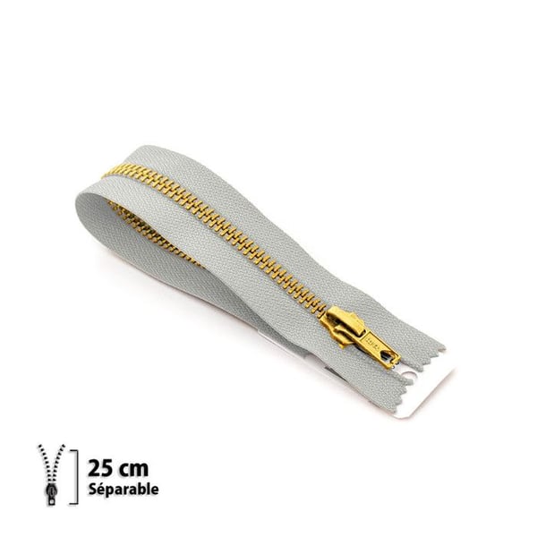 Dragkedja Z19 - mässing Separabel 6mm - 25 cm - 7119432025