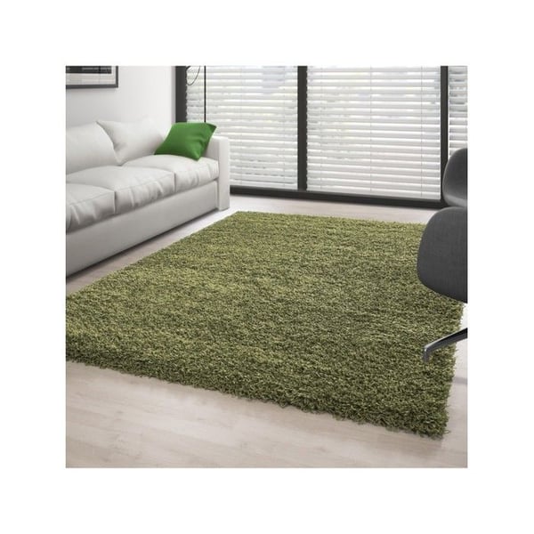 Mjuk och fluffig shaggy matta 30 mm för vardagsrum och sovrum (Dimension: 80x150 cm - Färg: Grön) Mjuk och fluffig shaggy matta 30 mm för vardagsrum och sovrum (Dimension: 80x150 cm - Färg: Grön)