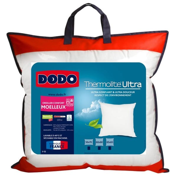 Set med 2 Maxiconfort Thermolite ultra "DODO" kuddar - 60 x 60 cm