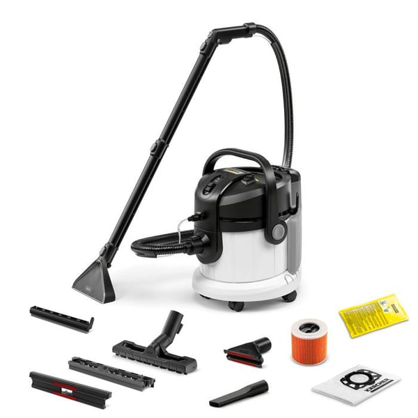Shampouineuse SE 4 KARCHER - Injektor extractor støvsuger - Effekt 1000W - Dobbelt tank 2x4L - Tæppe- og gulvmåtterens