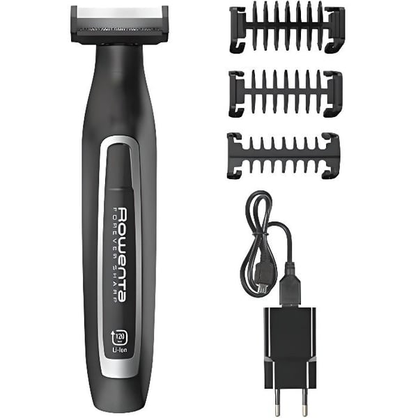 ROWENTA FOREVER SHARP 3 i 1 skäggtrimmer - Avtagbart huvud - Batteritid 120 min - Wet & Dry - Svart ROWENTA FOREVER SHARP 3 i 1 skäggtrimmer - Avtagbart huvud - Batteritid 120 min - Wet & Dry - Svart