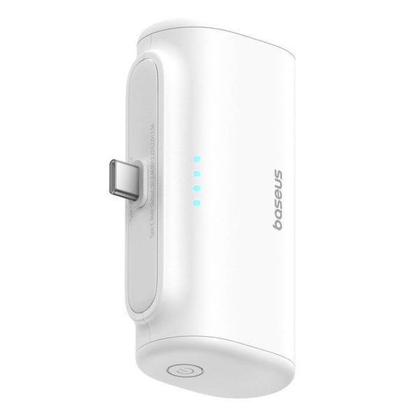 Ekstern batteri - BASEUS - P10068306213-00 - 5000mAh - Type-C - 20W - Hvid