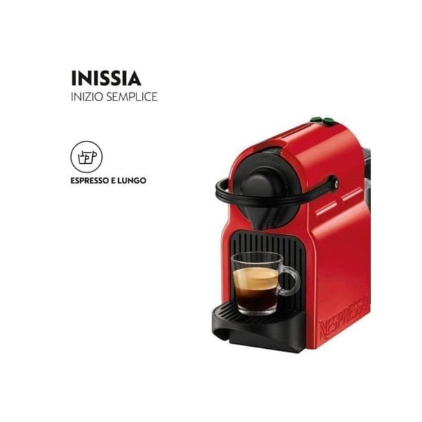 KRUPS Nespresso Inissia XN1005 kaffemaskin - röd