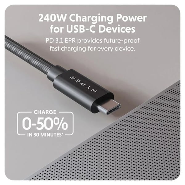 USB4-kabel - HYPERDRIVE - HyperDrive US - 40 Gbps - Färg Svart - Optimerad Prestanda