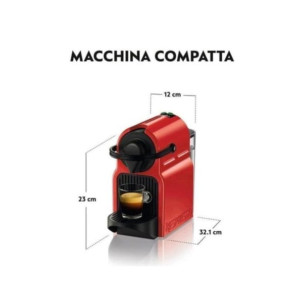 KRUPS Nespresso Inissia XN1005 kaffemaskin - röd