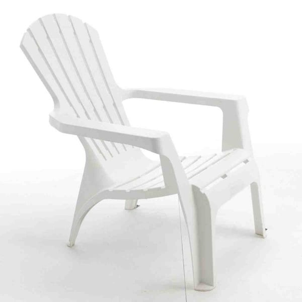 Fauteuil Adirondack i polypropenresin Wilsa Garden - Vit - 1 Fauteuil Adirondack