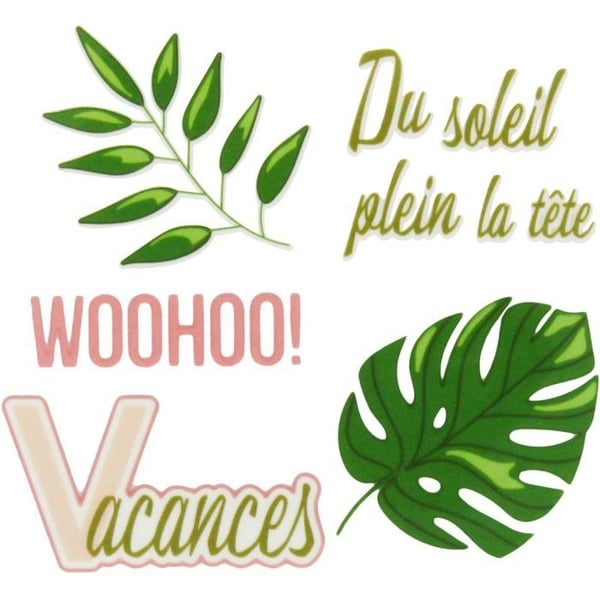 MégaCréa DIY - Textilöverföring Sommar 5 delar