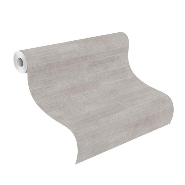 Rasch Club 418477 non-woven tapet med ränder 53cm x 1005cm grå