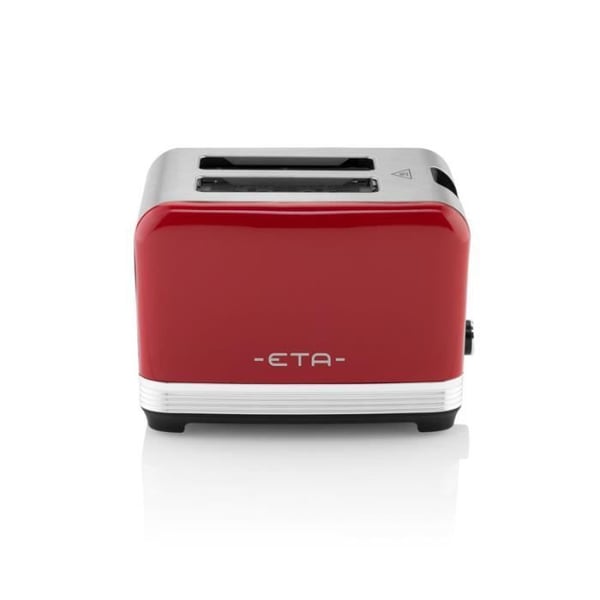 ETA STORIO ETA916690030 retro röd brödrost - 2 korta fack - 980 W - 7 bryningsnivåer