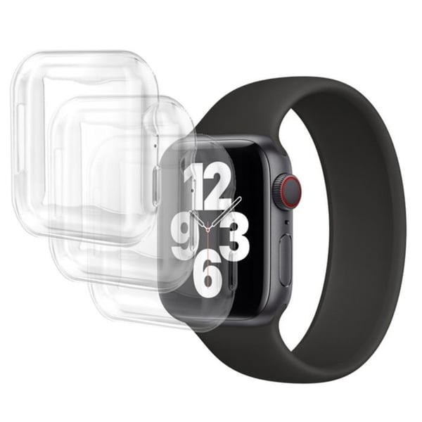 Baksida för Apple Watch 38mm - AVIZAR - Pack med 3 - TPU Transparent - Hel skydd - Mjuk