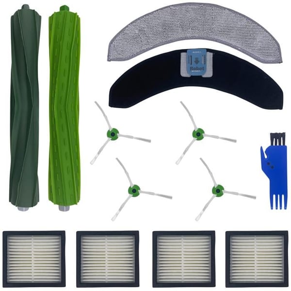 Pack med tillbehör för iRobot Roomba Combo 10 MAX - Filter/Mopp/Sidig borste/Extraktionsrulle Phonillico®