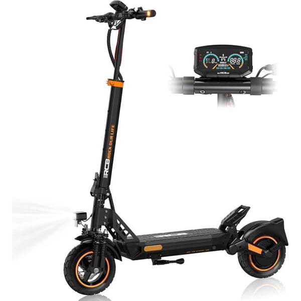 El-scooter D5 PRO NFC 500W/1600W 48V 27Ah Räckvidd 110-130km Däck 10'' Dubbel skivbroms Fällbar med APP RCB