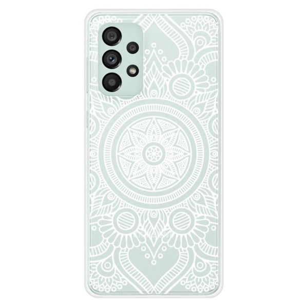 Silicone-skal - Kompatibel med Samsung Galaxy A73 5G - mandala design i vitt