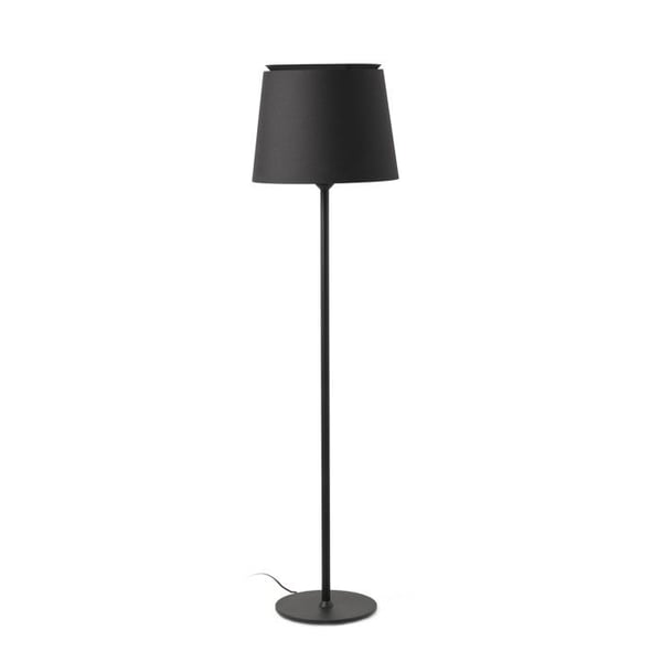 Gatelampa - Faro Barcelona - SAVOY - Svart - Grön textilskärmskåpa - Modern design