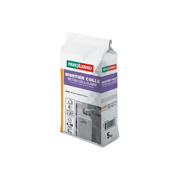 Klibbande cement - PAREXLANKO - 5kg - Vit - Inomhus - För cellbetong