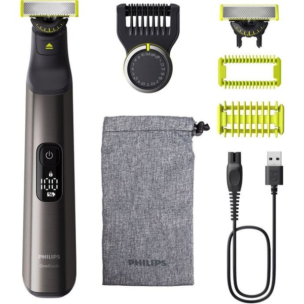 Elektrisk skäggtrimmer - PHILIPS - OneBlade Pro 360 - Hybrid - Svart - Trådlös drift