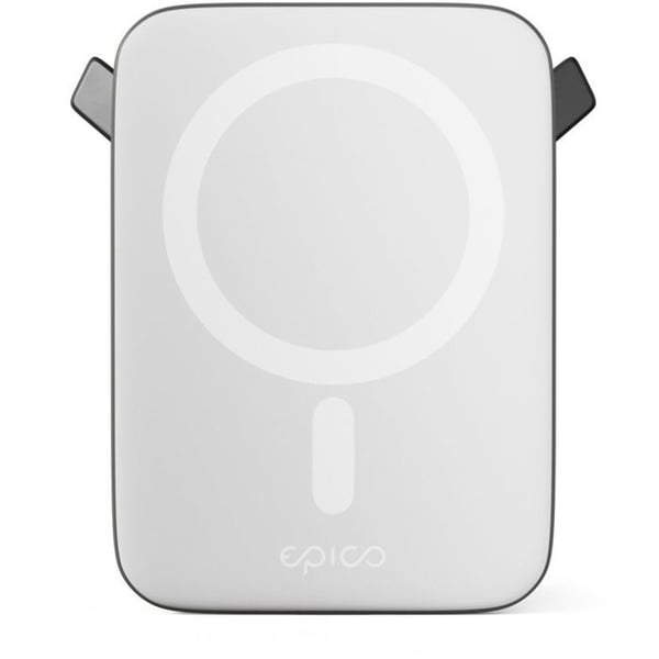 Trådlös bil-laddare - EPICO - Qi2 Mag - Silver/Vitt - 15W - Magnetiskt stöd