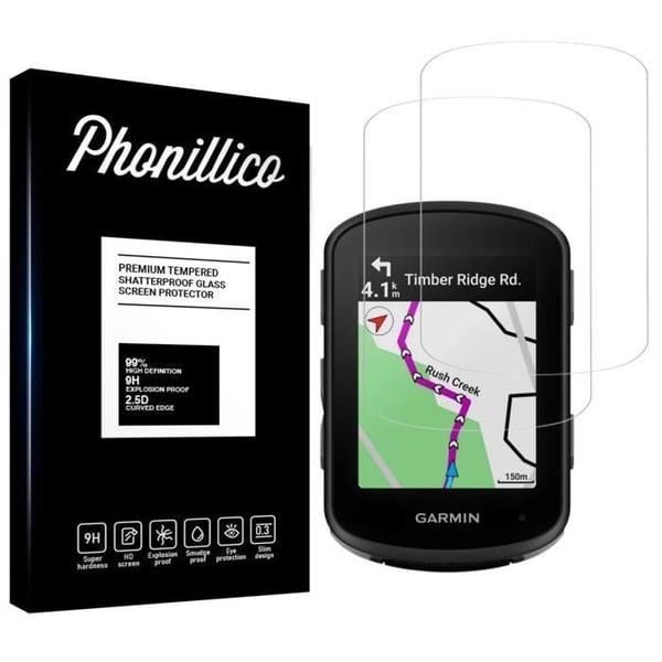 Härdat Glas för Garmin Edge 540 / Edge 840 [Pack 2] Skyddsfyllm för GPS Cykeldisplay Phonillico®