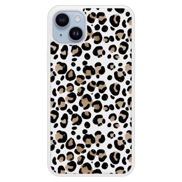 Silikonförstärkt skal med tryck kompatibelt med Apple iPhone 14 Plus Leopard