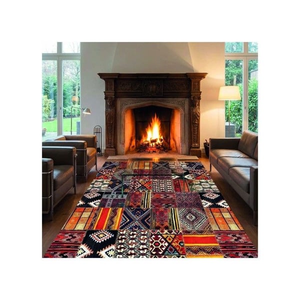 Matta - MELIS HOME - Patchwork Kilim - Chenille & Bomull - Antiskid - 120x160 cm