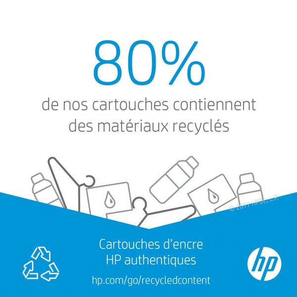 Bläckpatron - HP - 653 - Flera färger - Bläckstråleskrivare - Kompatibel med återvunnen plast