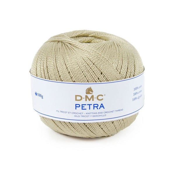 Kula av ull - 100% bomull - Sand - 53782 - DMC - Petra - Storlek 5