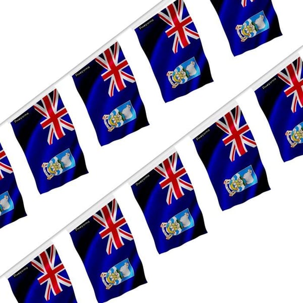 Girlang – Falklands flagga – 14 x 21 cm – Polyester – Att hänga – 20 stycken