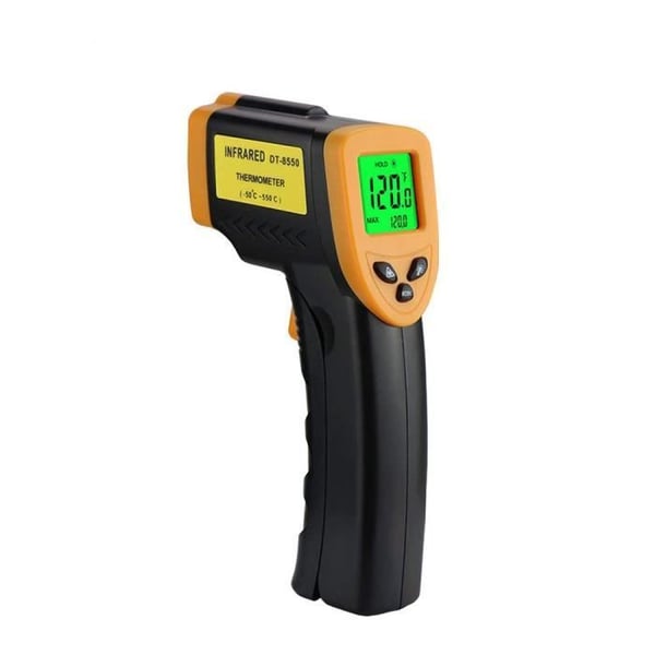 Infrarød termometer - Giuliz - Ideelt til pizzaovn - LED-skærm - Laserpointer - Temperatur op til 550°C