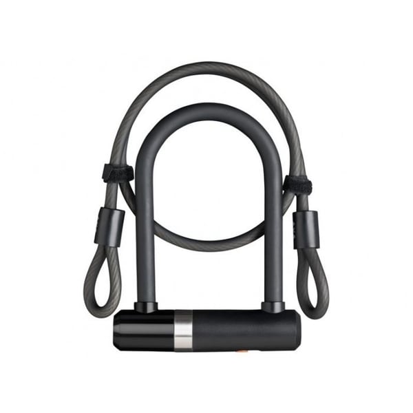 Antivol U - NEWTON - Mini 150mm - Svart - Kabel 1.00m - Stöd ingår
