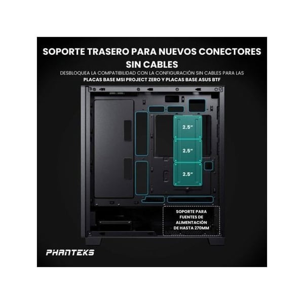 Phanteks Midi Tower Phanteks XT Pro Ultra-härdat glasfönster, D-RGB - schwarz Fodral, Spelfodral, PC-fodral nr