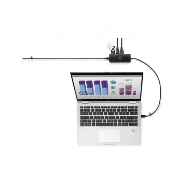 USB-C resehub för EliteBook 645 G9/655 G9/Fortis 14 G10/Pro x360/ProBook 445 G9/455 G9/Fortis 14 G9 HP G2 Svart