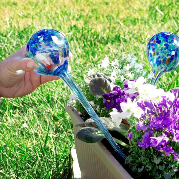 Automatiska bevattningsballonger - InnovaGoods - Aqua·loon - Paket om 2 - Trädgårdsbevattning - Blå