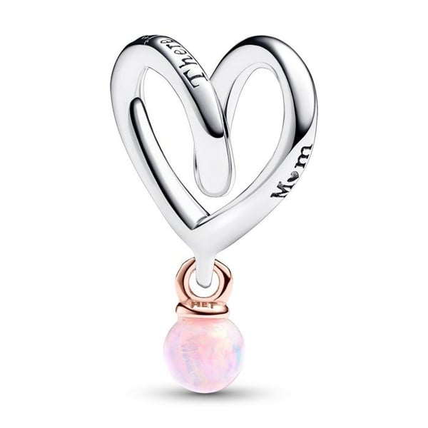 Pendentif - PANDORA - 783242C01 - Hjärta - Opal - Multicolor