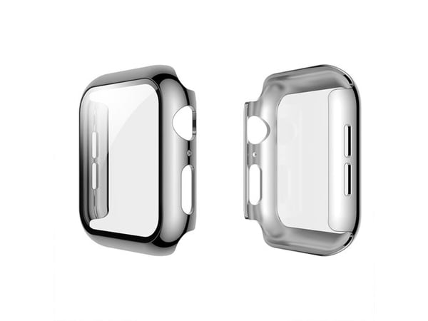 Skal för Apple Watch 41mm - AVIZAR - Heltäckande Skydd - Härdat Glas 9H - Ultra-Tunn - Grå