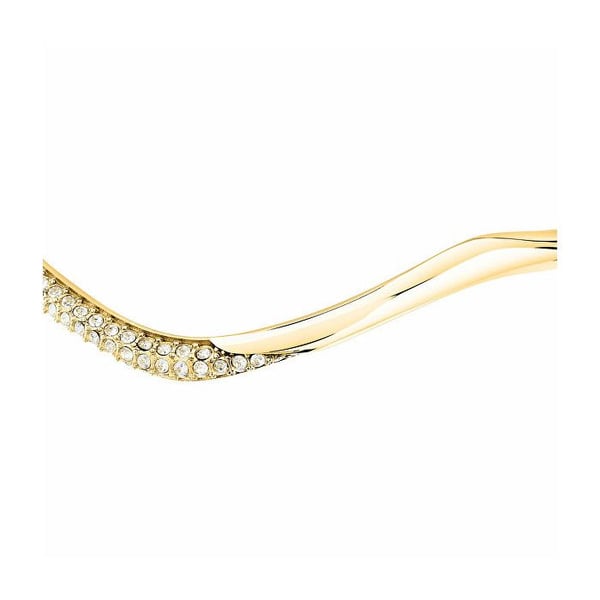 Massiv våfflad armband med kristaller Design SAYP19 - Diameter: 5,6 cm